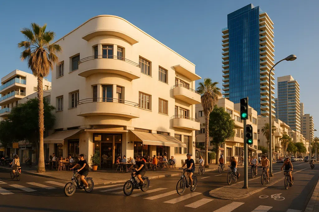Establishing scene of Tel Aviv