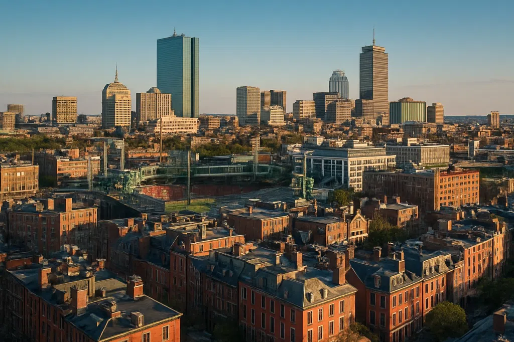 Establishing scene of Boston