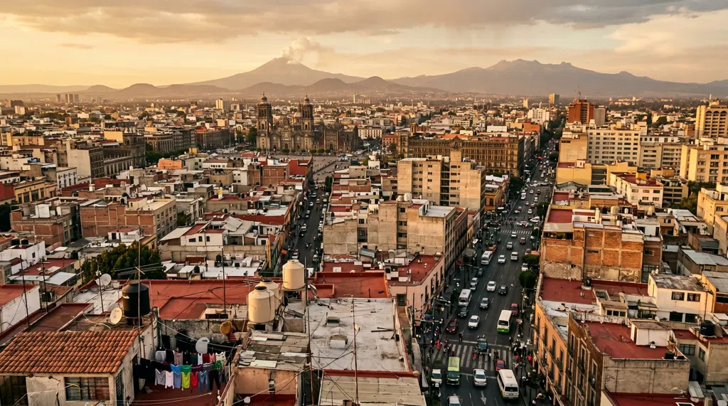 Escena de establecimiento de la Ciudad de México