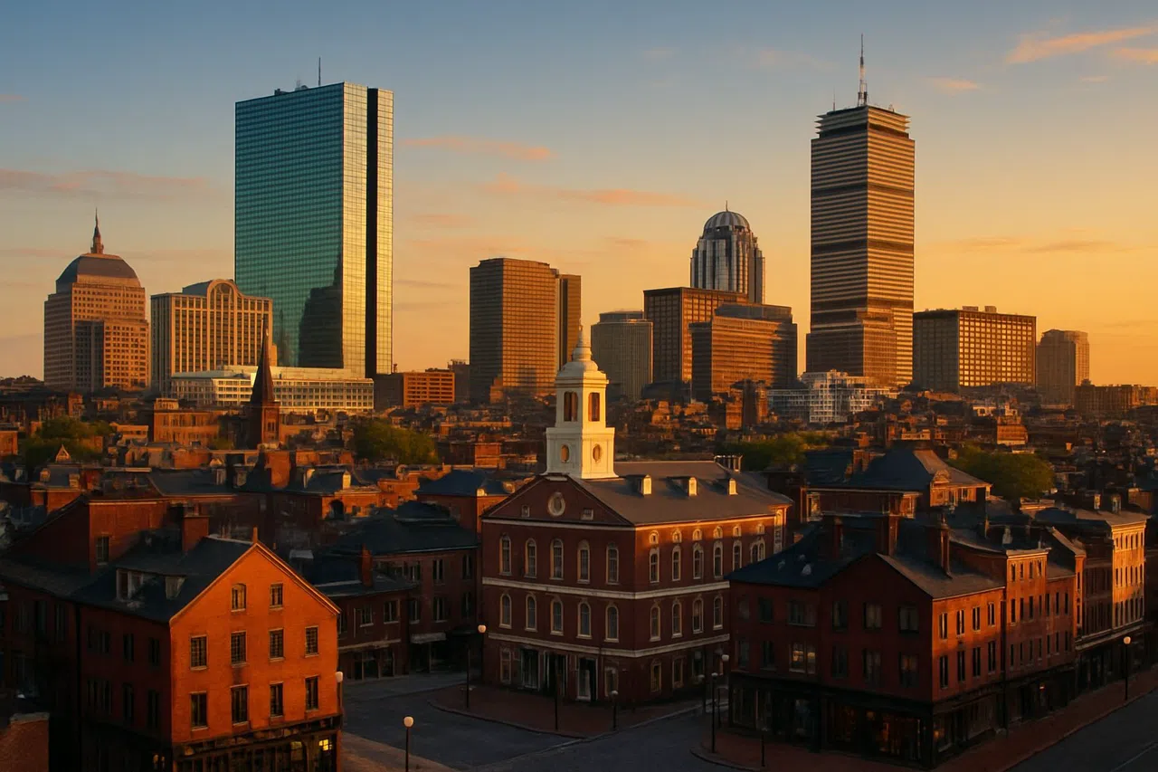 Boston at golden hour