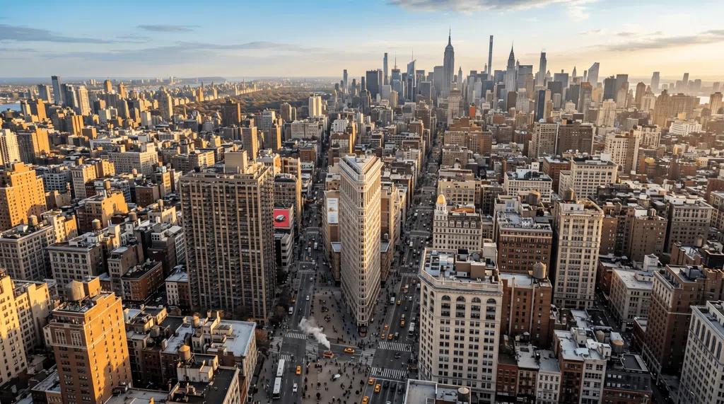 Scène d'établissement de New York