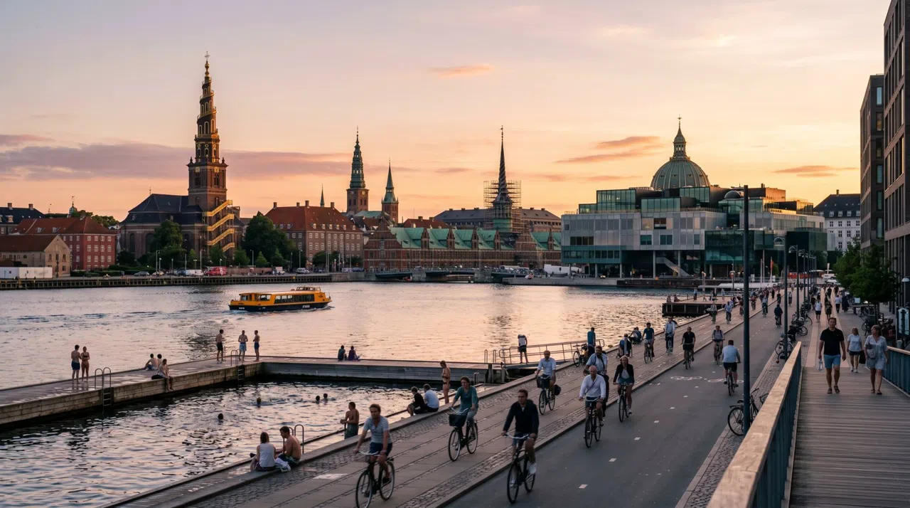Copenhagen at golden hour