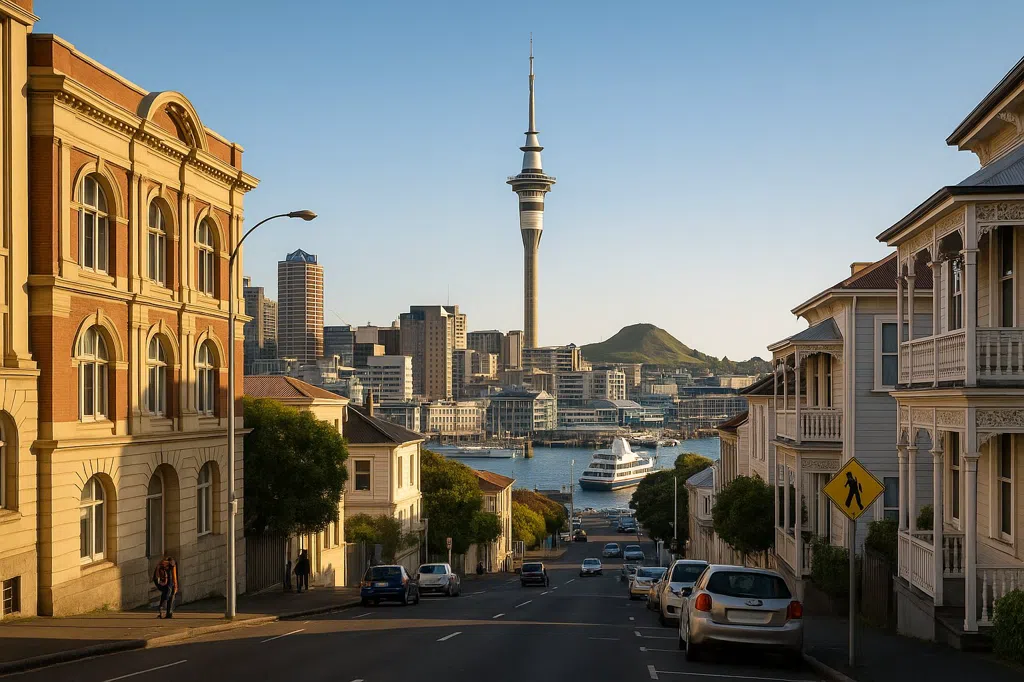 Etablerende scene af Auckland