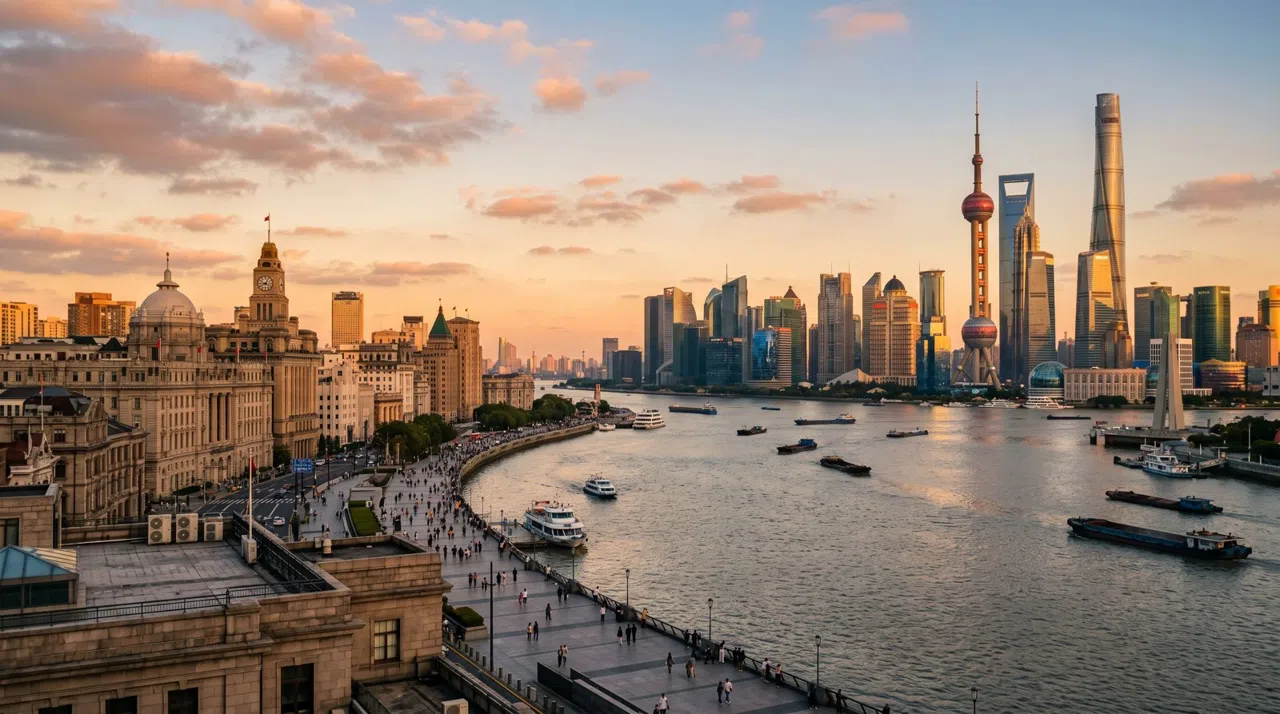 Shanghai at golden hour