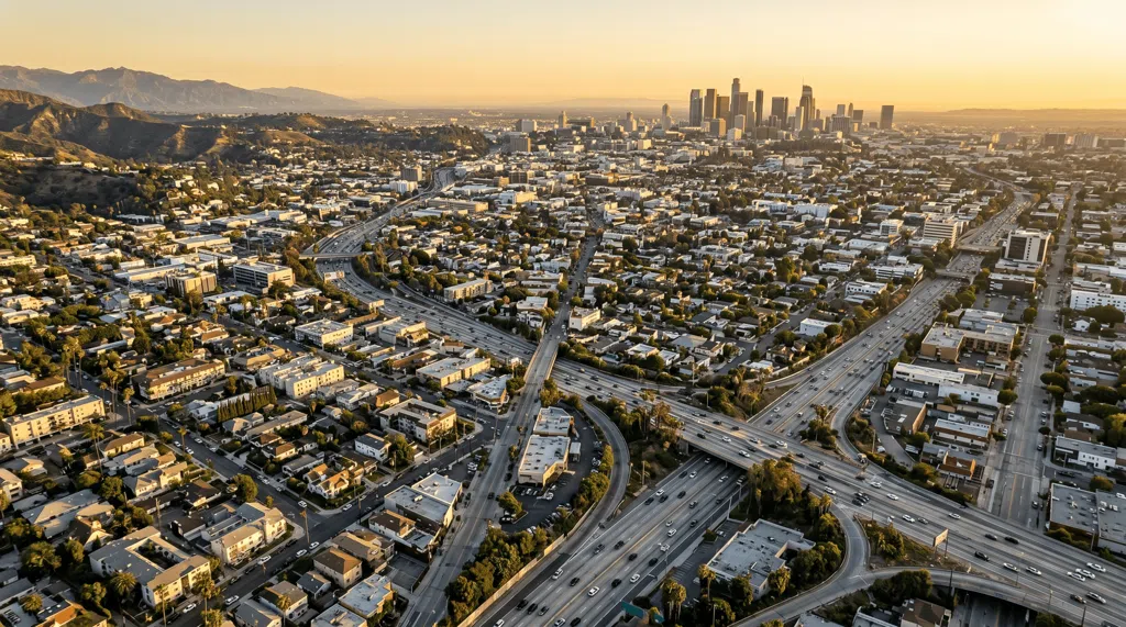 Etablerende scene i Los Angeles
