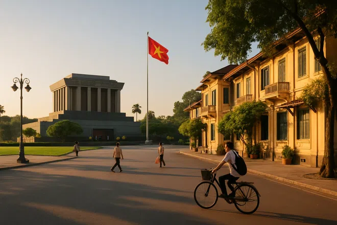 Atmosfære i Ba Dinh, Hanoi
