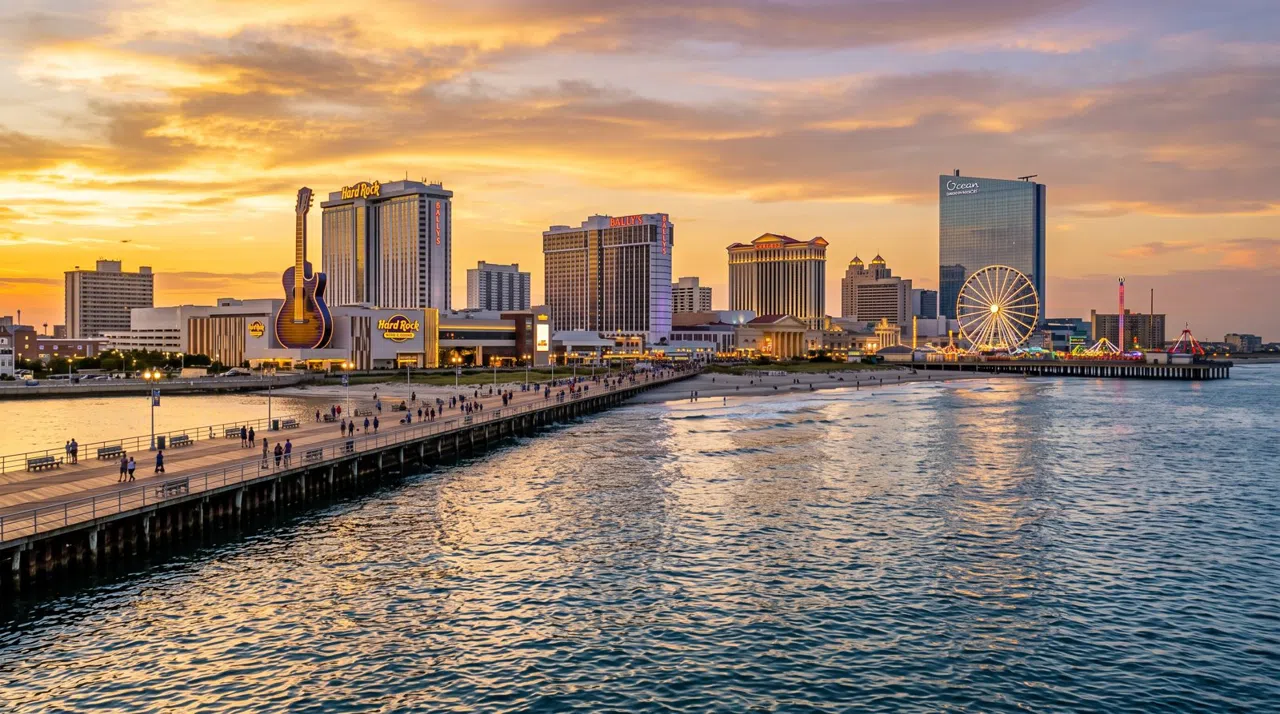 Atlantic City at golden hour