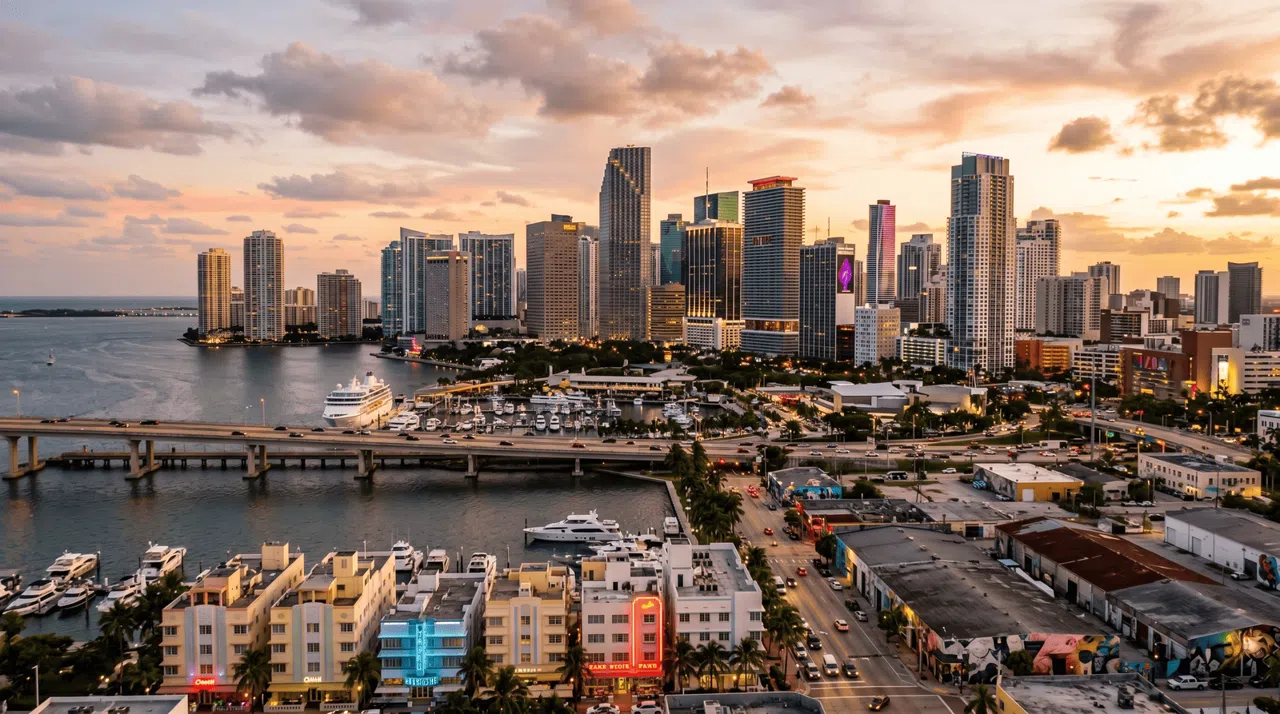 Miami at golden hour