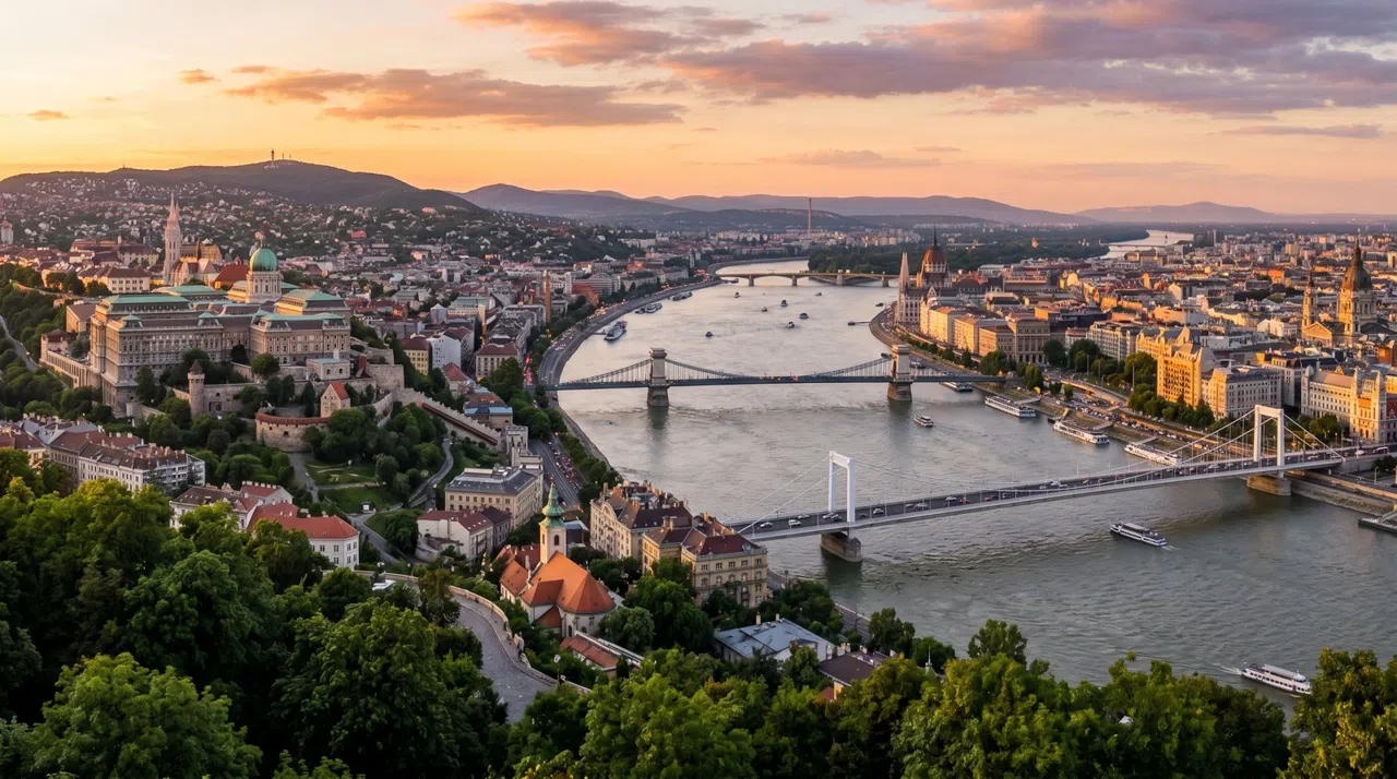 Budapest at golden hour