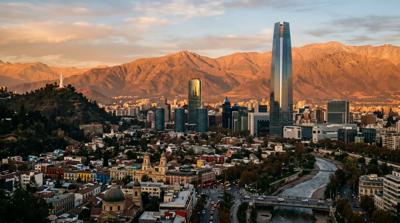 Santiago at golden hour