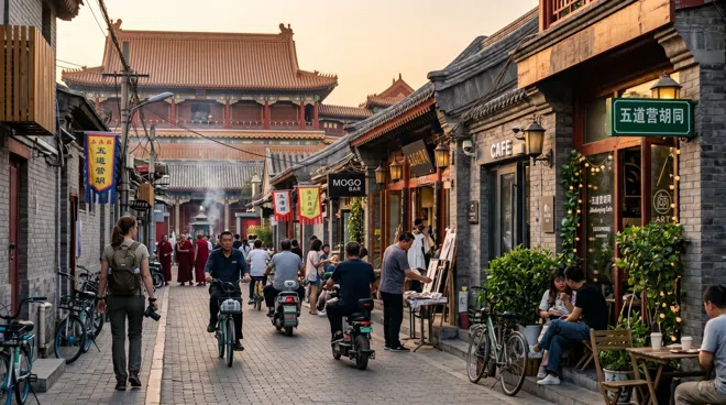 北京雍和宫与五道营的氛围