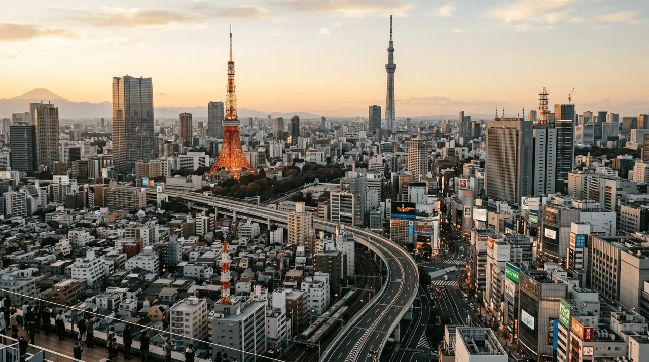 Tokyo at golden hour