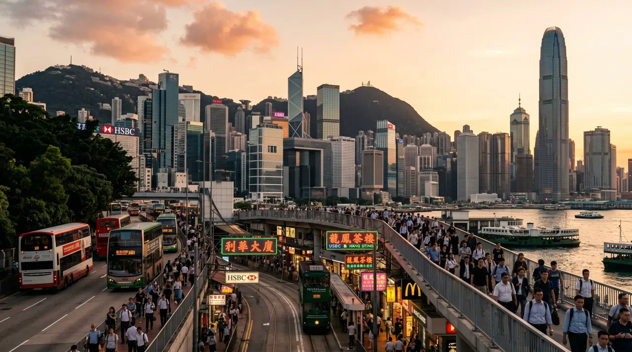 Hong Kong at golden hour